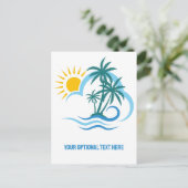 Benutzerdefinierte tropische Textinseln Postkarte (Stehend Vorderseite)
