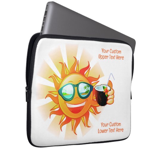 Benutzerdefinierte tropische Textzyklen Laptopschutzhülle (Vorne Rechts)