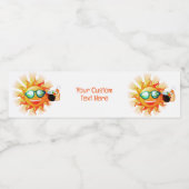 Benutzerdefinierte tropische Textzyklen Wasserflaschenetikett (Einzelnes Label)