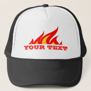 Benutzerdefinierte Trucker-Mütze mit flammendem Te Truckerkappe