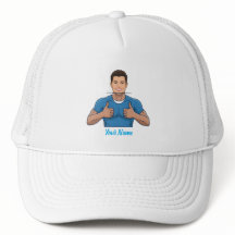 Benutzerdefinierte Trucker-Mütze mit Gesicht und N