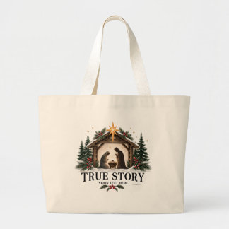 Benutzerdefinierte True Story Weihnachts-Tasche Jumbo Stoffbeutel