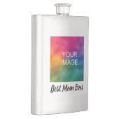 Benutzerdefinierte Typografie Beste Mama je Niedli Flachmann (Rechts)