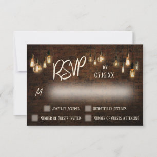 Benutzerdefinierte Typografie Industrielle Ziegel, RSVP Karte