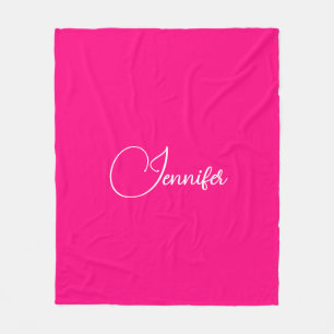 Benutzerdefinierte Typografie-Namen Wow Pink Mediu Fleecedecke