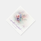 Benutzerdefinierte Typografie Skript Blumen Elegan Serviette (Ecke)