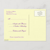 Benutzerdefinierte UAWG Botanische VioletsPostkart Einladungspostkarte (Rückseite)