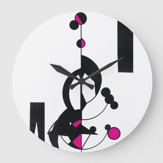 Benutzerdefinierte Uhr für rosa Geodesign (Vorderseite)