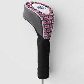 Benutzerdefinierte UK UNION JACK Monogramm DRIVER Golf Headcover (angewinkelt)