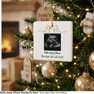 Benutzerdefinierte Ultraschall-Sonogramm-Baby-Ankü Keramikornament