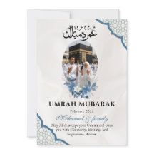 Benutzerdefinierte Umrah Mubarak Einladungskarte m