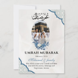 Benutzerdefinierte Umrah Mubarak Einladungskarte m Einladung