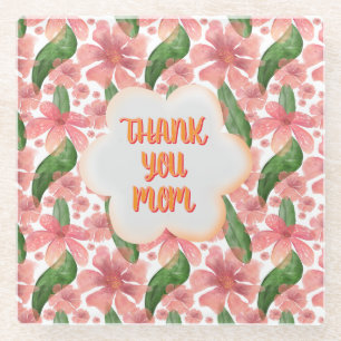 Benutzerdefinierte und personalisierte Danke Mama  Glasuntersetzer