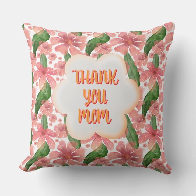 Benutzerdefinierte und personalisierte Danke Mama  Kissen (Vorderseite)