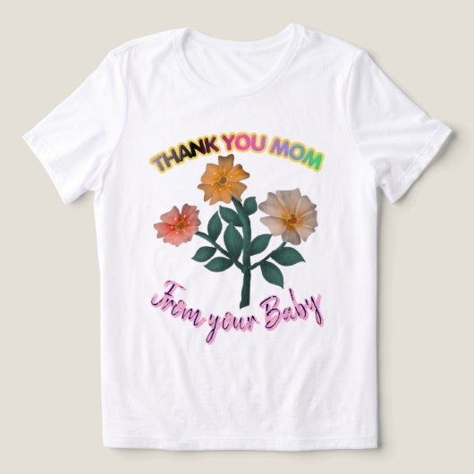 Benutzerdefinierte und personalisierte Dankeschön- Tri-Blend Shirt (Design Vorderseite)