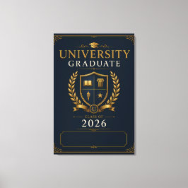 Benutzerdefinierte Universitätsabsolventenklasse 2 Leinwanddruck