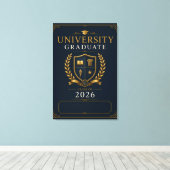 Benutzerdefinierte Universitätsabsolventenklasse 2 Leinwanddruck (Insitu (Holzboden))