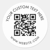 Benutzerdefinierte Unternehmens-QR-Code-Verpackung Runder Aufkleber (Vorderseite)