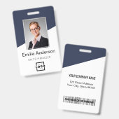 Benutzerdefinierte Unternehmenslogo-Bar-Code-Mitar Ausweis (Vorder- & Rückseite)