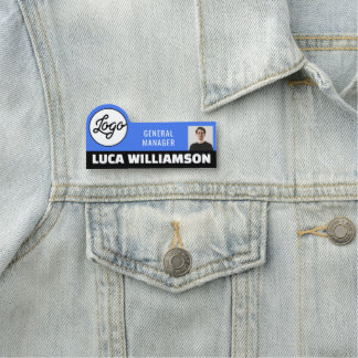 Benutzerdefinierte Unternehmenslogo-Foto-ID-Titel- Namensschild