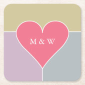 Benutzerdefinierte Untersetzer für das Herzmuster (Vorderseite)