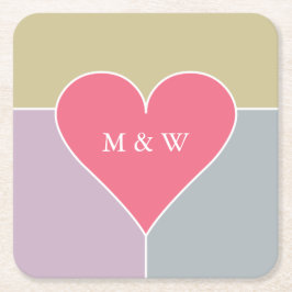 Benutzerdefinierte Untersetzer für das Herzmuster