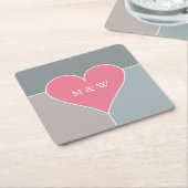 Benutzerdefinierte Untersetzer für das Herzmuster (angewinkelt)