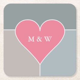 Benutzerdefinierte Untersetzer für das Herzmuster