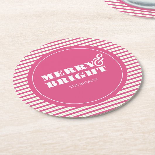 Benutzerdefinierte Untersetzer Rosa und Grüne Stre (Angewinkelt)