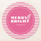 Benutzerdefinierte Untersetzer Rosa und Grüne Stre (Vorderseite)