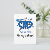 Benutzerdefinierte Unterstützung für Krebs Postkarte (Stehend Vorderseite)