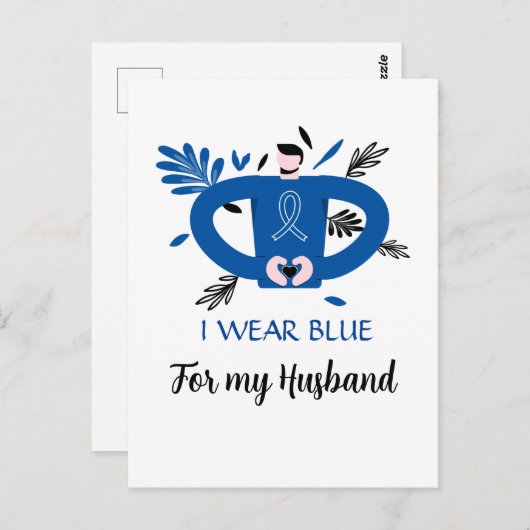 Benutzerdefinierte Unterstützung für Krebs Postkarte (Vorne/Hinten)