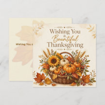 Benutzerdefinierte üppige Thanksgiving-Karte