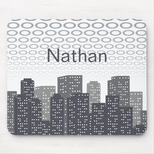 Benutzerdefinierte urbane Stadtlandschaft Graustuf Mousepad (Vorne)