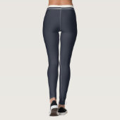 Benutzerdefinierte Urlaub Classy Mitternachtsnavy Leggings (Rückseite)