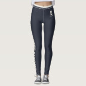 Benutzerdefinierte Urlaub Classy Mitternachtsnavy Leggings (Vorderseite)