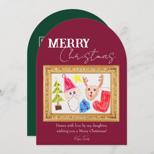 Benutzerdefinierte Urlaubskarte mit den Kunstwerke Einladung (Vorne/Hinten)