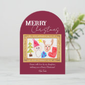 Benutzerdefinierte Urlaubskarte mit den Kunstwerke Einladung (Stehend Vorderseite)