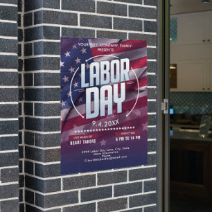 Benutzerdefinierte USA-Flagge Labor Day-Feier Vera Poster