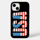 Benutzerdefinierte USA-Nationalflagge Case-Mate iPhone Hülle (Rückseite)