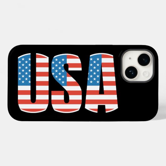 Benutzerdefinierte USA-Nationalflagge Case-Mate iPhone Hülle (Rückseite (Horizontal))