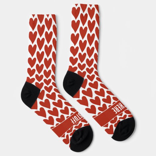 Benutzerdefinierte Valentine-Nachrichtensocks Socken (Rechts)