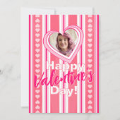 Benutzerdefinierte Valentinstag Streifen Urlaubska Feiertagskarte (Vorderseite)