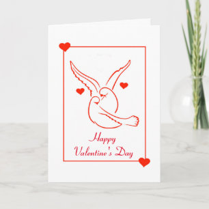 Benutzerdefinierte Valentintagskarte mit Tauben Feiertagskarte
