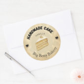 Benutzerdefinierte Vanilla Cake Labels | Personali Runder Aufkleber (Umschlag)