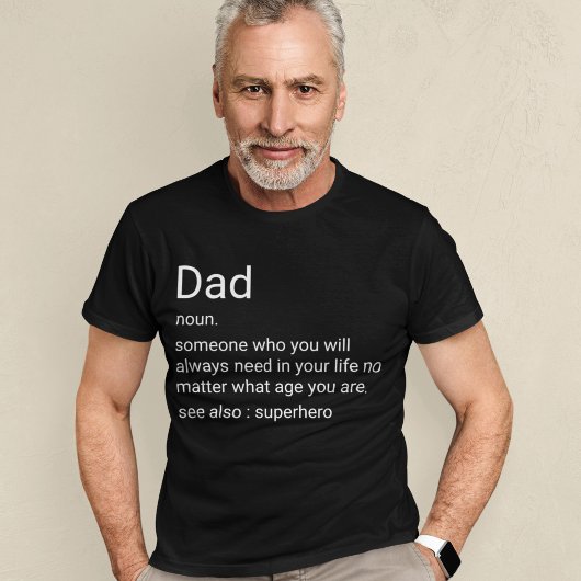 Benutzerdefinierte Vater-Definition für Daddy T-Shirt