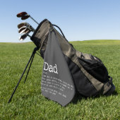 Benutzerdefinierte Vater Definition Vatertag grau Golfhandtuch (Gras)