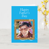 Benutzerdefinierte Vatertagskarte mit Foto - Perso Karte (Gelbe Blume)