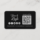 Benutzerdefinierte Verbindung mit uns Social Media Visitenkarte (Vorderseite)