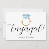 Benutzerdefinierte Verlobte Diamantring-Verlobung Ankündigung (Vorderseite)